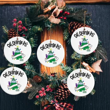 

30PC 2020 Christmas Ornament Mask Paper towel Decorate Christmas tree Diy Santa Claus Gift Greeting Card Home Decor 930