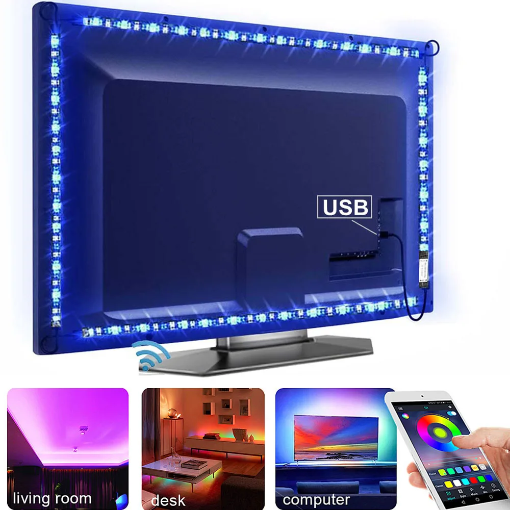 Светодиодный usb светильник для кухни под шкафами Светодиодная лента RGB 5 в