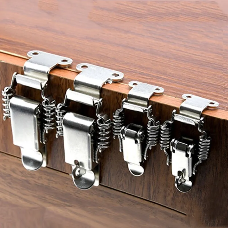 Loquet de porte en acier inoxydable argenté, loquet de cadenas à Long loquet  pour quincaillerie de porte 6.3 /4.45 - AliExpress