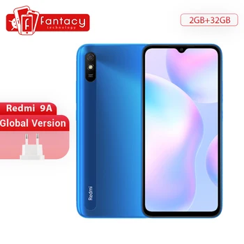 Перейти на Алиэкспресс и купить Глобальная версия Xiaomi Redmi 9A 9 A Мобильный телефон 2 ГБ 32 ГБ MTK Helio G25 Восьмиядерный 6,53 дюймов 5000 мАч 13MP AI задняя камера мобильный телефон