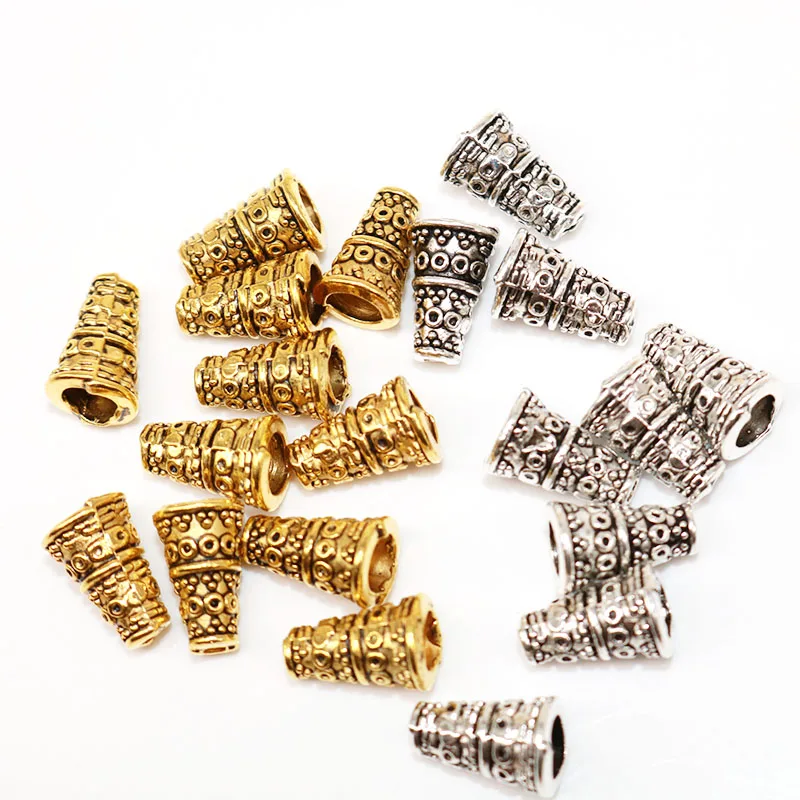 20 New Connectors Cone Tibetan Silver End Bead Caps 10mm