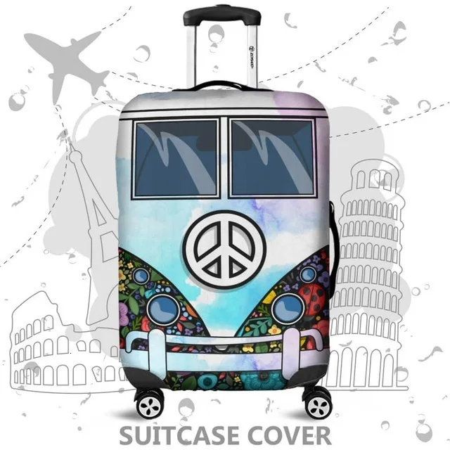Чехол для путешествий с героями мультфильмов, защитный чехол для 1"-32" дюймов, Чехол для багажа, аксессуары, эластичный, пылезащитный, износостойкий - Цвет: Luggage Cover D