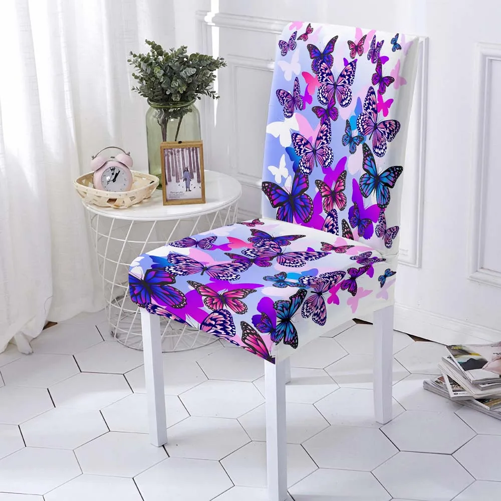 3D Butterfly Spandex Chair Cover 7 Chair And Sofa Covers