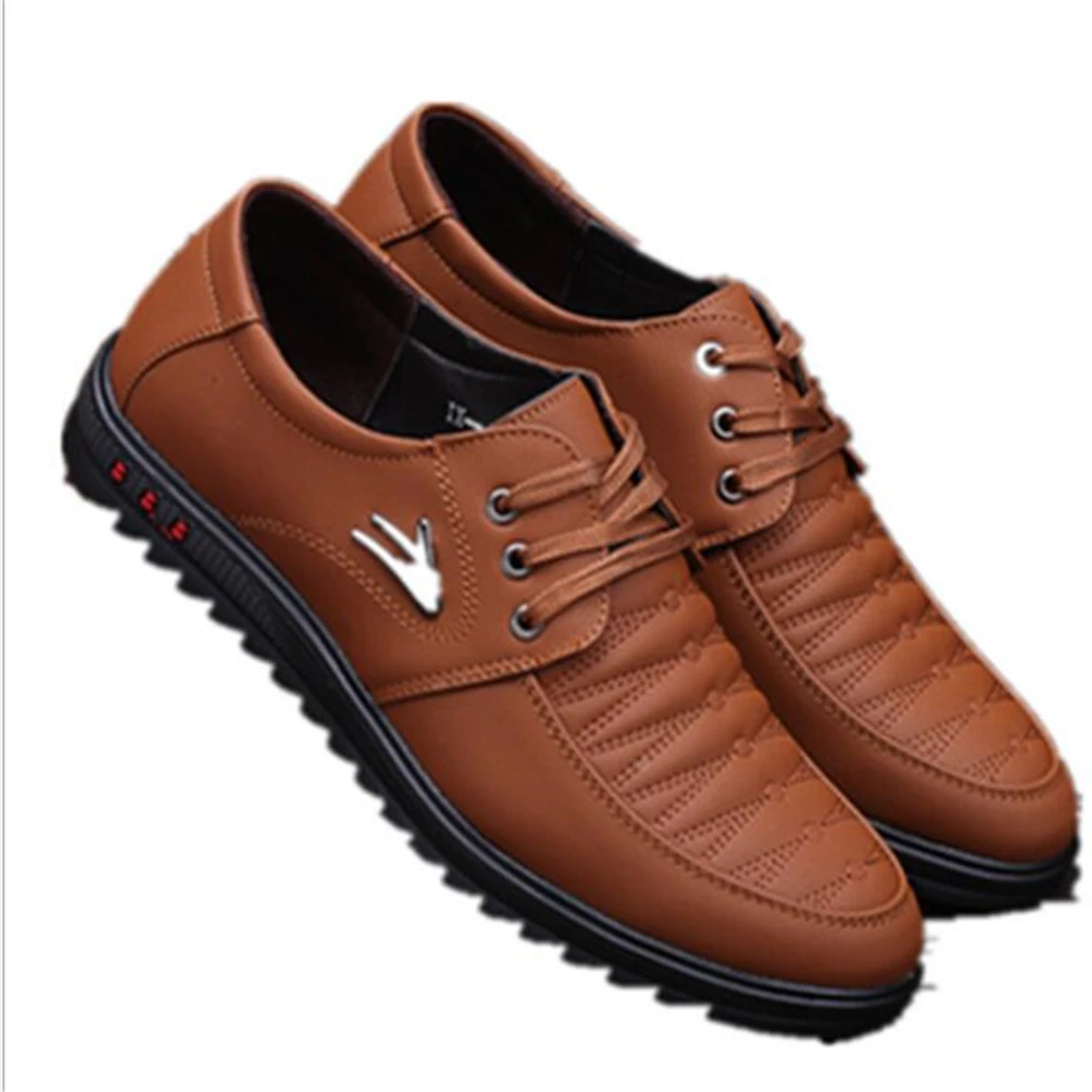 

New Men Casual Leather Shoes Fashion Loafers Italy Handmade Casual Lace Up Moccasins Flats Dress Shoes Size 39-44 y181