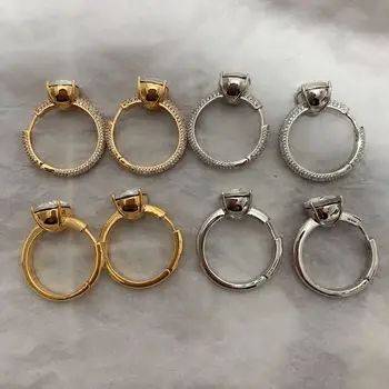 

Timeless Wonder Crystal Stone Cut Geo Round Drop Earrings Women Jewelry Gothic Boho Designer Top Kill Ins Fashion Rare 7324