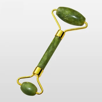 

Anti Aging Natural Jade Roller for face and Gua Sha Massage Tool Set Therapy Facial Roller with Double Neck Slimming Massager