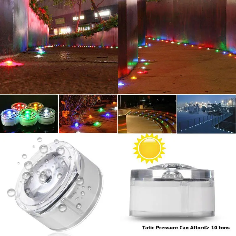 Солнечный 6LED открытый Подъездной Путь Шаг похоронен пейзаж для освещения сада