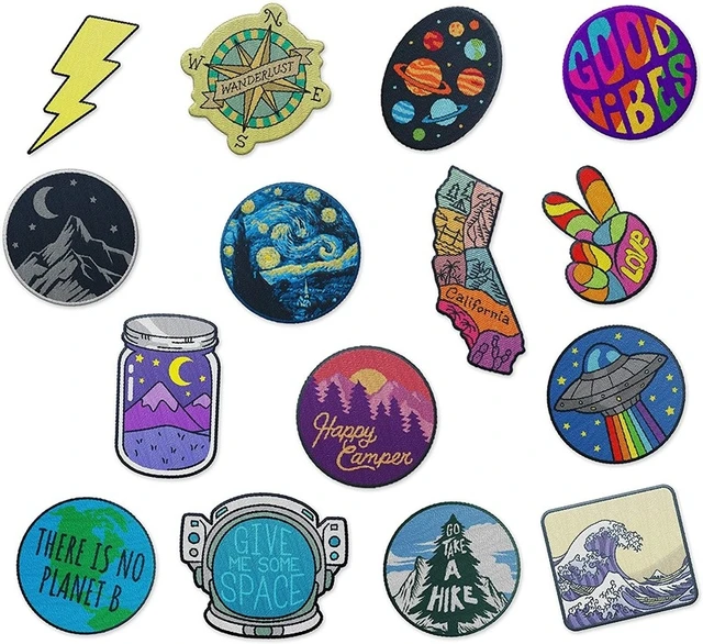 Aesthetic And Cool Outdoors Badges Iron On Patches For Jackets