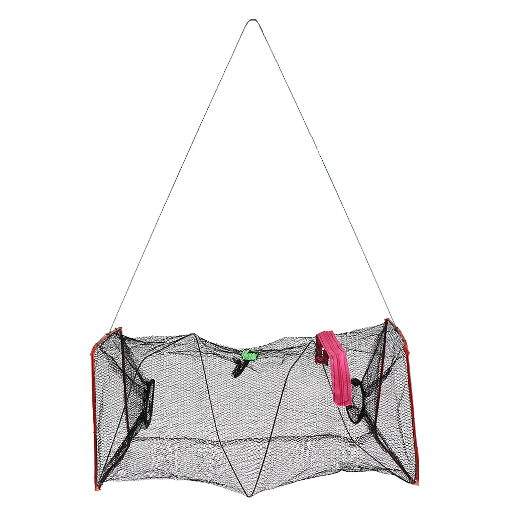 Portable Fishing Trap Nylon Net Crab Prawn Shrimp Crayfish Lobster Fishing Tackle Pot Network Fish Cage