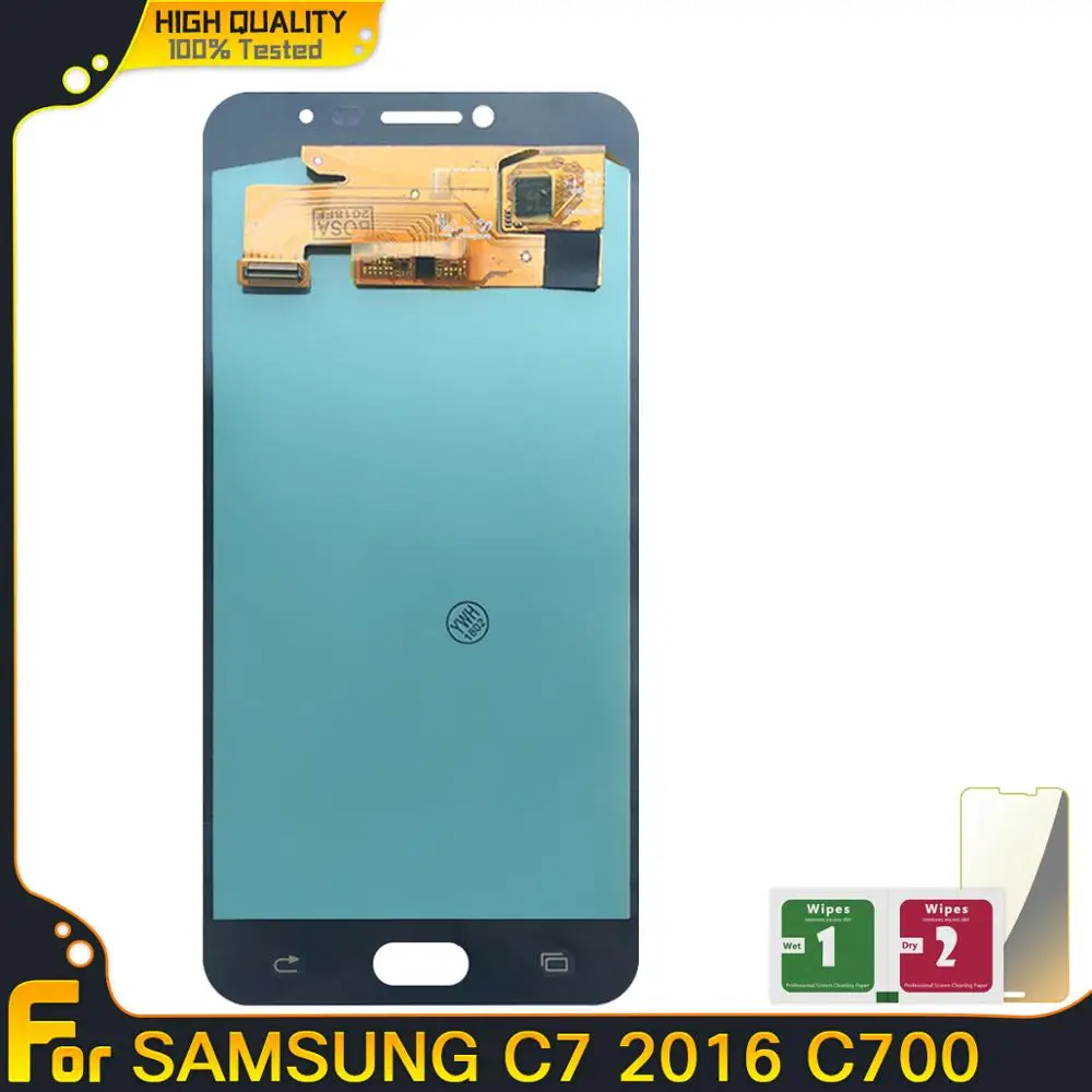ЖК-экран AMOLED для Samsung Galaxy C7 2016 сенсорный дигитайзер в сборе | Мобильные телефоны и