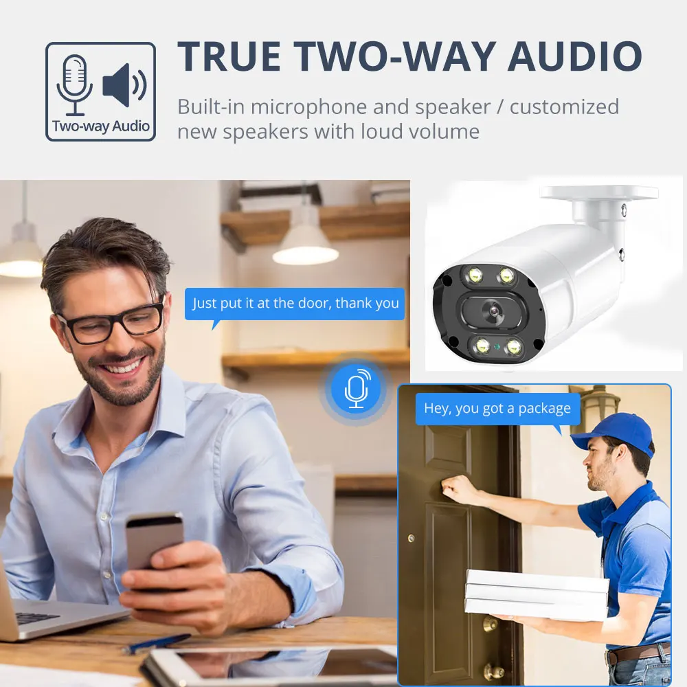 5MP IP POE CCTV Camera System 4ch NVR Kit Outdoor Waterproof Face Detection Video Surveillance Camera Security System Set Onvift
