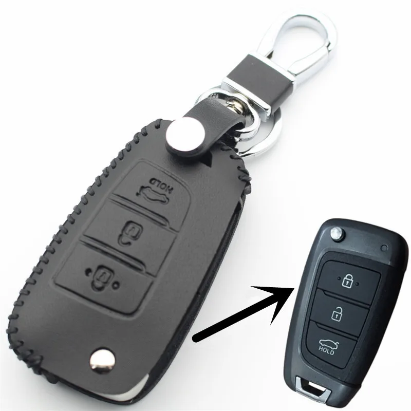 Чехол для ключей XIEAILI из натуральной кожи для hyundai I40/I30/IX25/IX35/Tucson/Verna/Solaris/Elantra/Accent/I45/New Santafe S314 - Название цвета: 13