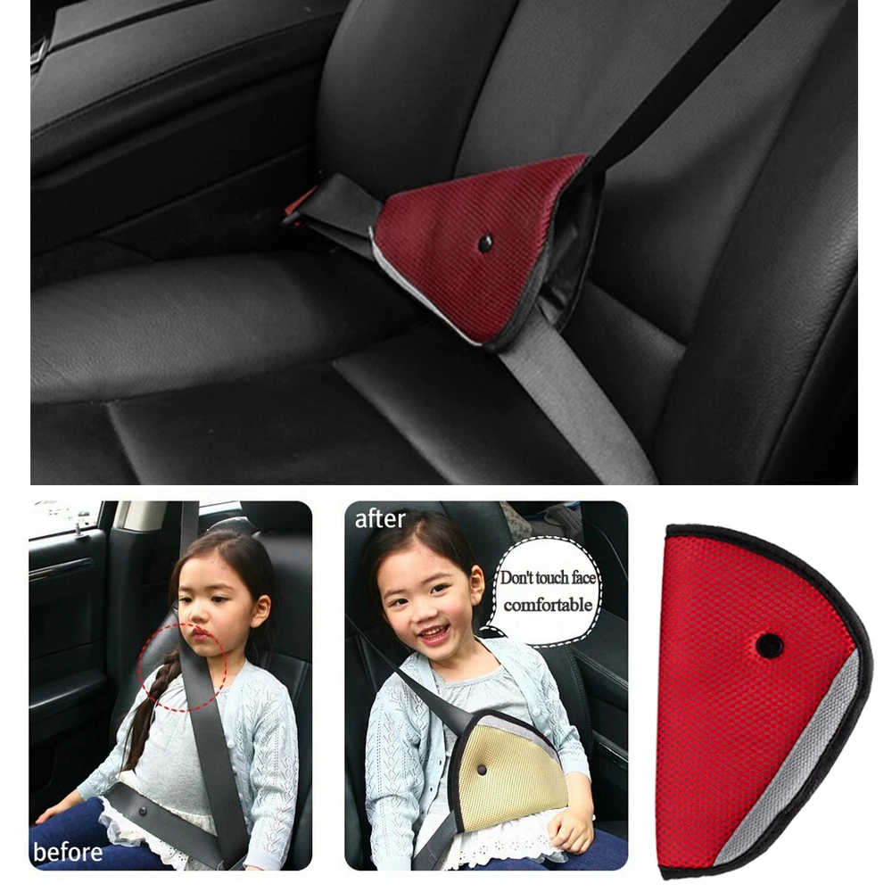 

Seat Belt Adjuster Kid Breathable Mesh fabric Car Safe band set Fit car safety belt adjust device for baby child protector