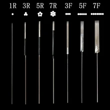 50 Needles 50 Needles Caps &tips Tattoo Needles 1R 3R 5F To Choose for Permanent Make up Eyebrow&Lip Beauty Machine Needles hat
