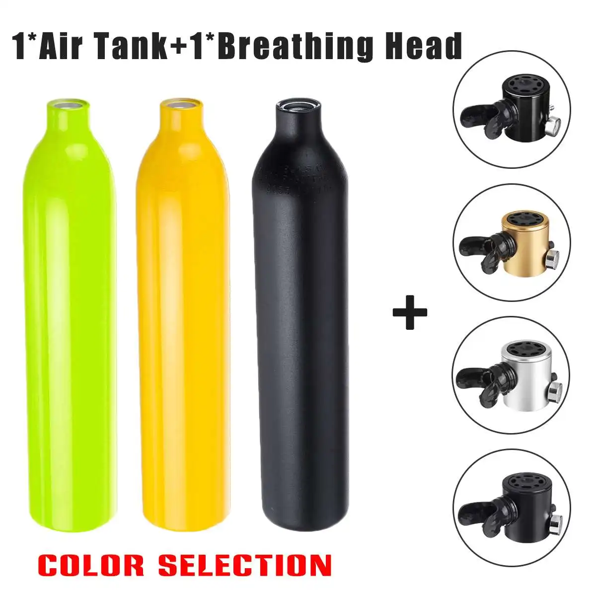 

0.5L Mini Scuba Oxygen Cylinder Scuba Air Tank Diving Valve Respirator with Gauge Snorkeling Breathing Diving Equipment