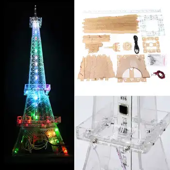 

DIY LED Eiffel Tower Flash Kit Electronic 51 Single-chip Circuit Board Production DIY Kit Shell