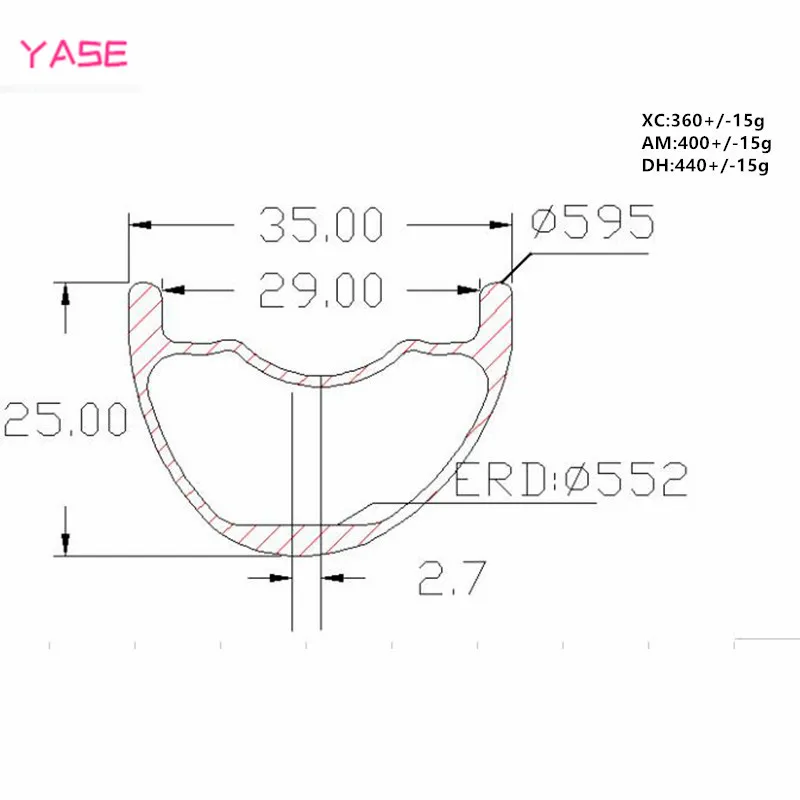YASE 27,5 er диски для горных велосипедов Углеродные колеса 35x25 мм Асимметричные бескамерные карбоновые велосипедные колеса FASTace DA201 100x9 135x9 Углеродные колеса