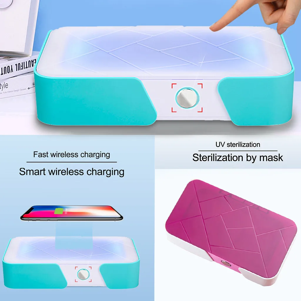 

baby Disinfecting Treasure 59s Disinfection UVC 10W Wireless Charger UV-Box Sanitizing Sterilizers Machine for Mask for Phone