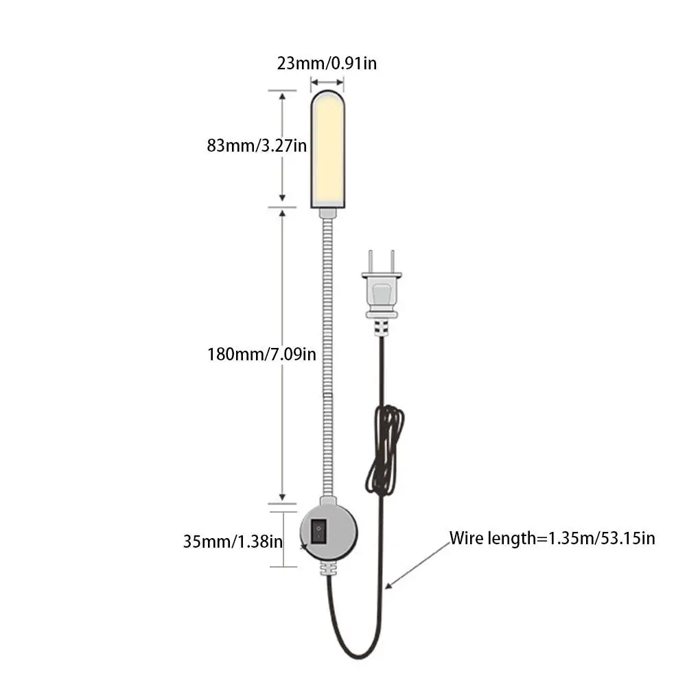 Светодиодный COB EU/US штекер супер яркая швейная машина для одежды Легкий Многофункциональный гибкий рабочий светильник для верстака цанговый патрон
