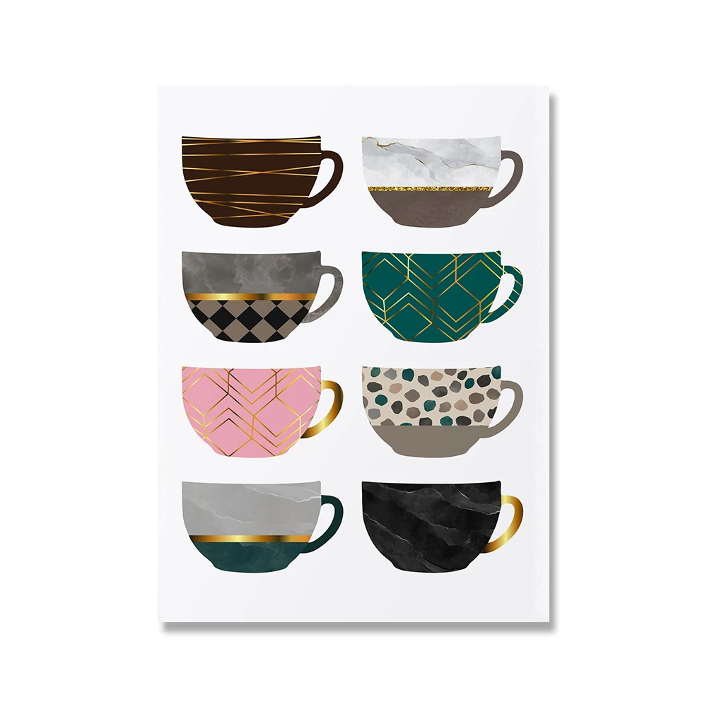 Coffee Minimalist Cups Wall Art Pictures Coffee Hut