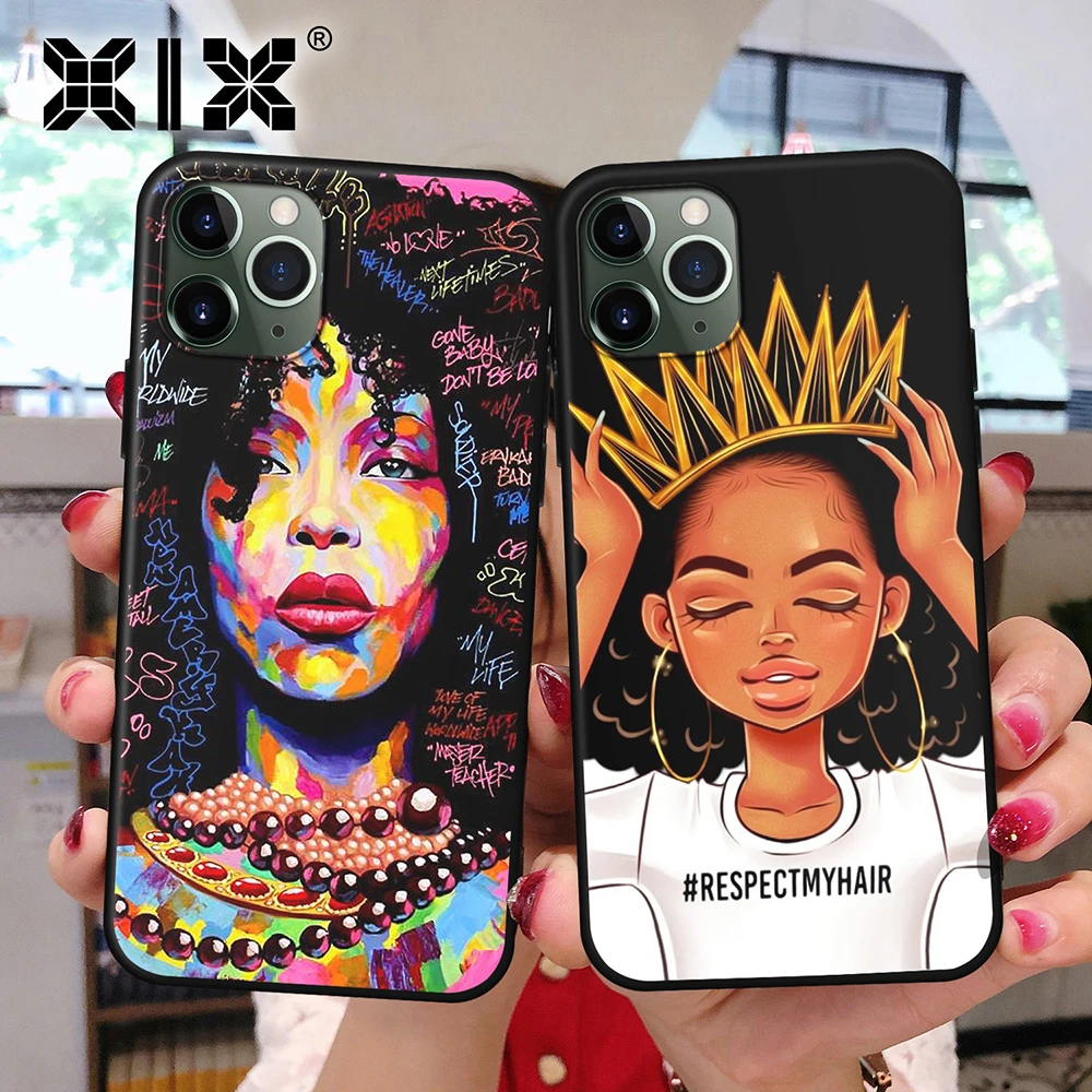 Xix For Funda Iphone 12 Case African Girls For Cover Iphone 11 Pro Case Soft Silicone Tpu For Capa Iphone 11 Pro Max Case Phone Case Covers Aliexpress