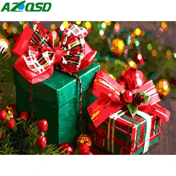 

AZQSD Adult Paint By Numbers Christmas Gift DIY Unframe Coloring By Numbers Handpainted Gift Acrylic Paint Drawing On Canvas