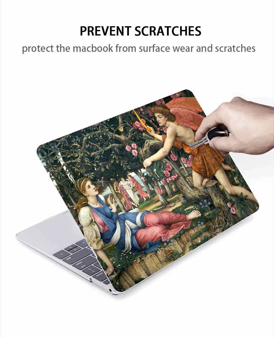 mtt caso do portátil para macbook ar pro barra de toque pintura óleo capa para macbook ar polegada funda