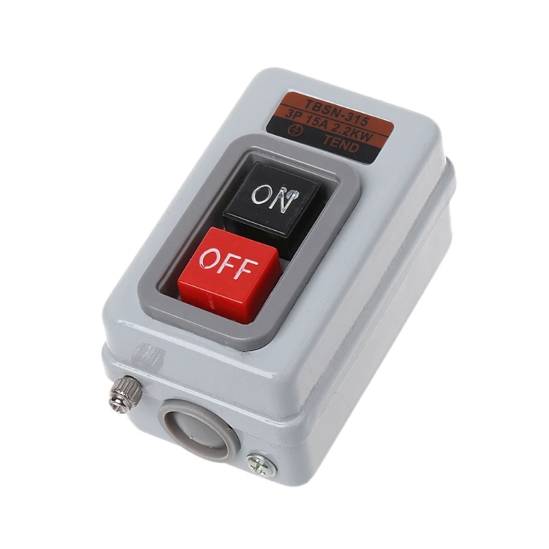 

AC 380V 15A 2.2KW ON OFF 3 Phase Self-Locking Power Push Button Switch