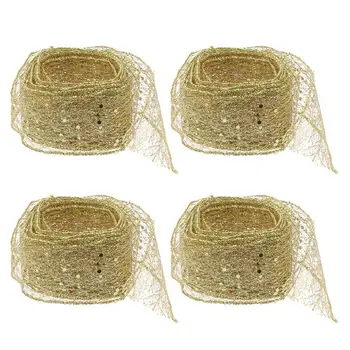 

4pcs 2m Beautiful Christmas Ribbons Gift Packaging Ties Decor Craft Accessory