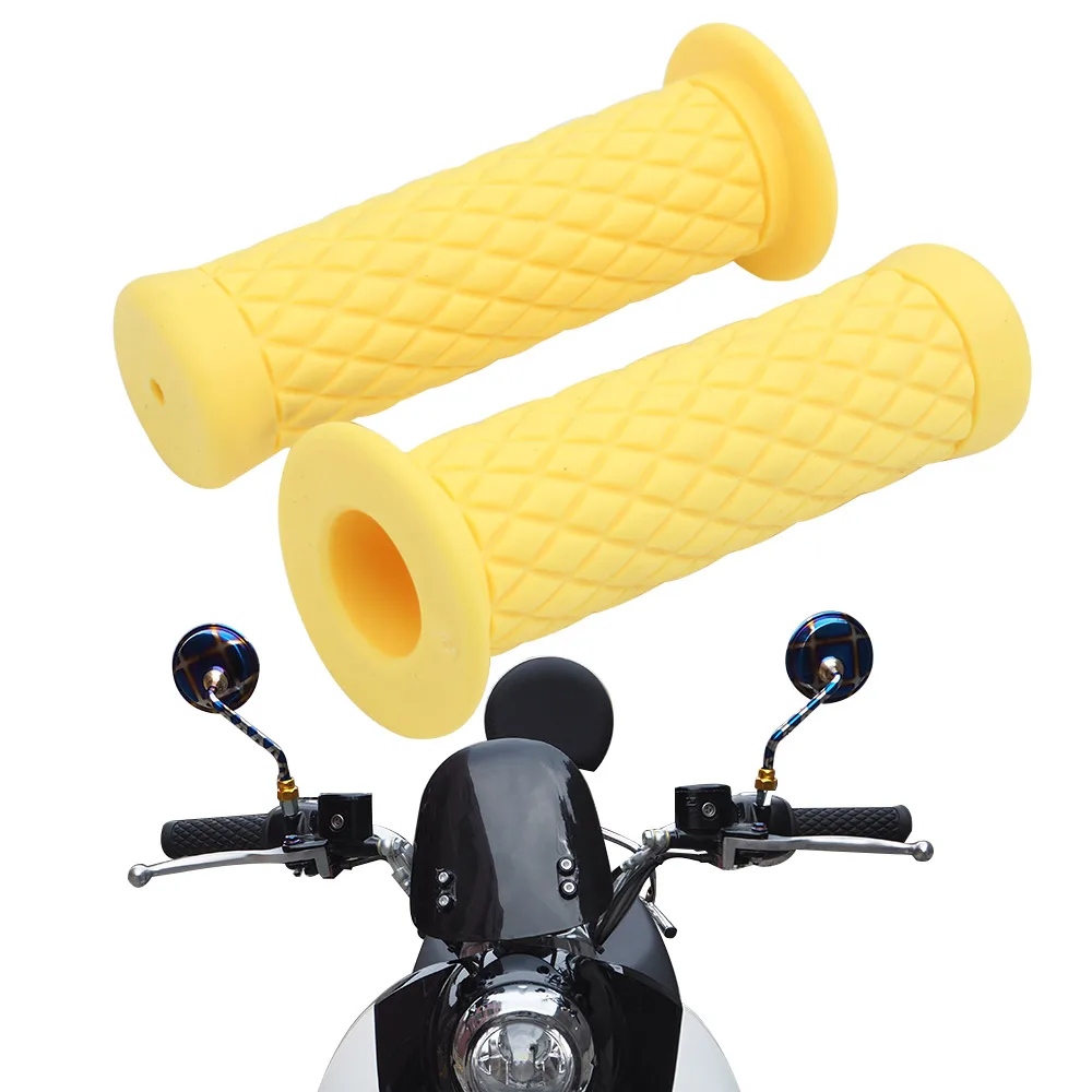 Универсальный резиновый руль для мотоцикла 7/8 22 мм Harley Honda Yamaha Triumph Kawasaki Cafe Racer Scooter