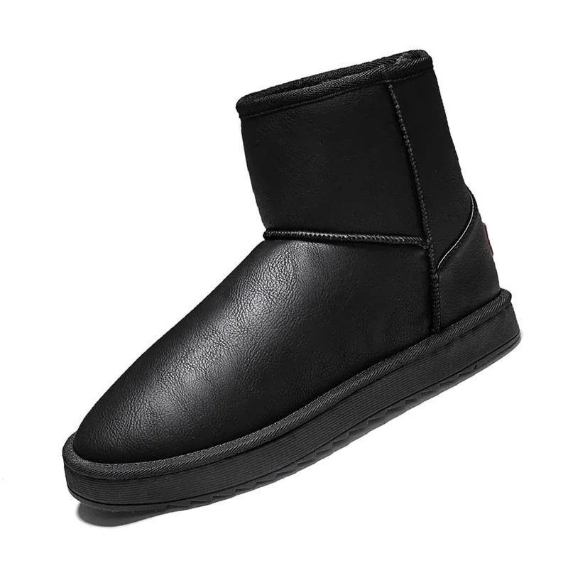 Bota Masculina/Новое поступление года; мужские ботинки на меху; теплая зимняя мужская рабочая обувь; модная обувь на резиновой подошве; размеры 39-45 - Цвет: BLACK-3
