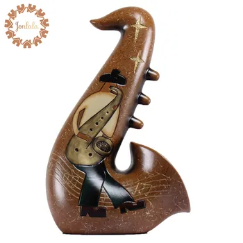 

Retro Saxophone Orchestra Creative Gift Chinese Ceramic China Ornaments Crafts Artwork Table Decorations Unique Surprise Gift