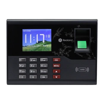 

A-C121 TCP/IP Biometric Fingerprint Time Clock Recorder Attendance Employee Electronic Punch Reader Machine Realand with 2.8''