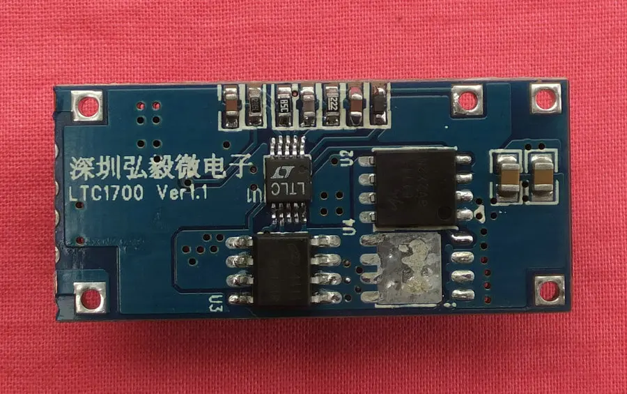DC-DC Boost модуль 3,7 в литр 5 V/3A LTC1700 усилитель литиевой батареи доска мобильного Мощность идентификации зарядки
