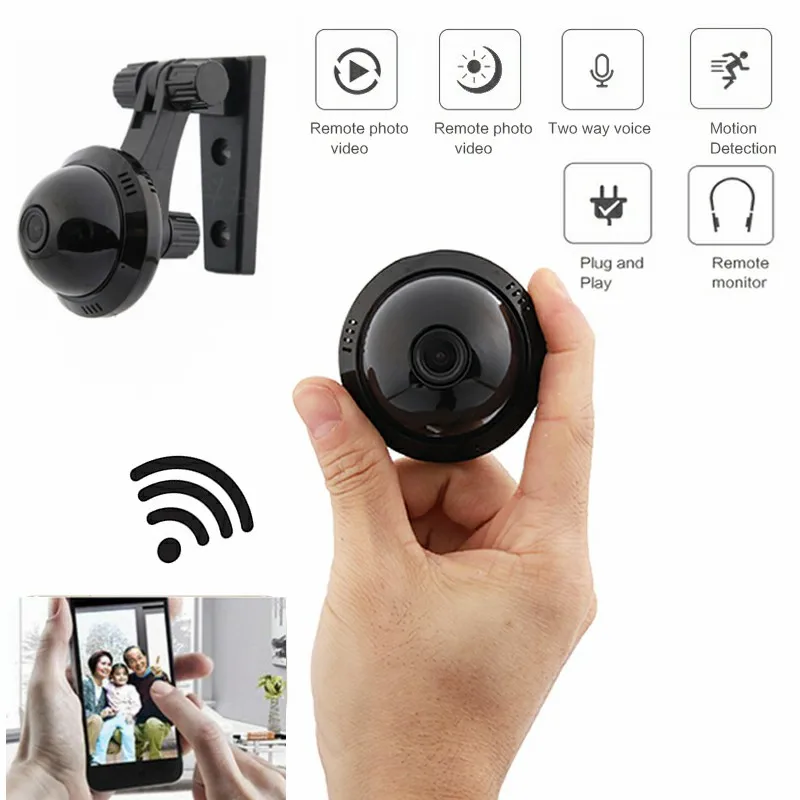 

E09 HD Home Security MINI WIFI 1080P IP Camera Wireless Small CCTV Infrared Night Vision Motion Detection SD Card Slot 3.6mm 2MP