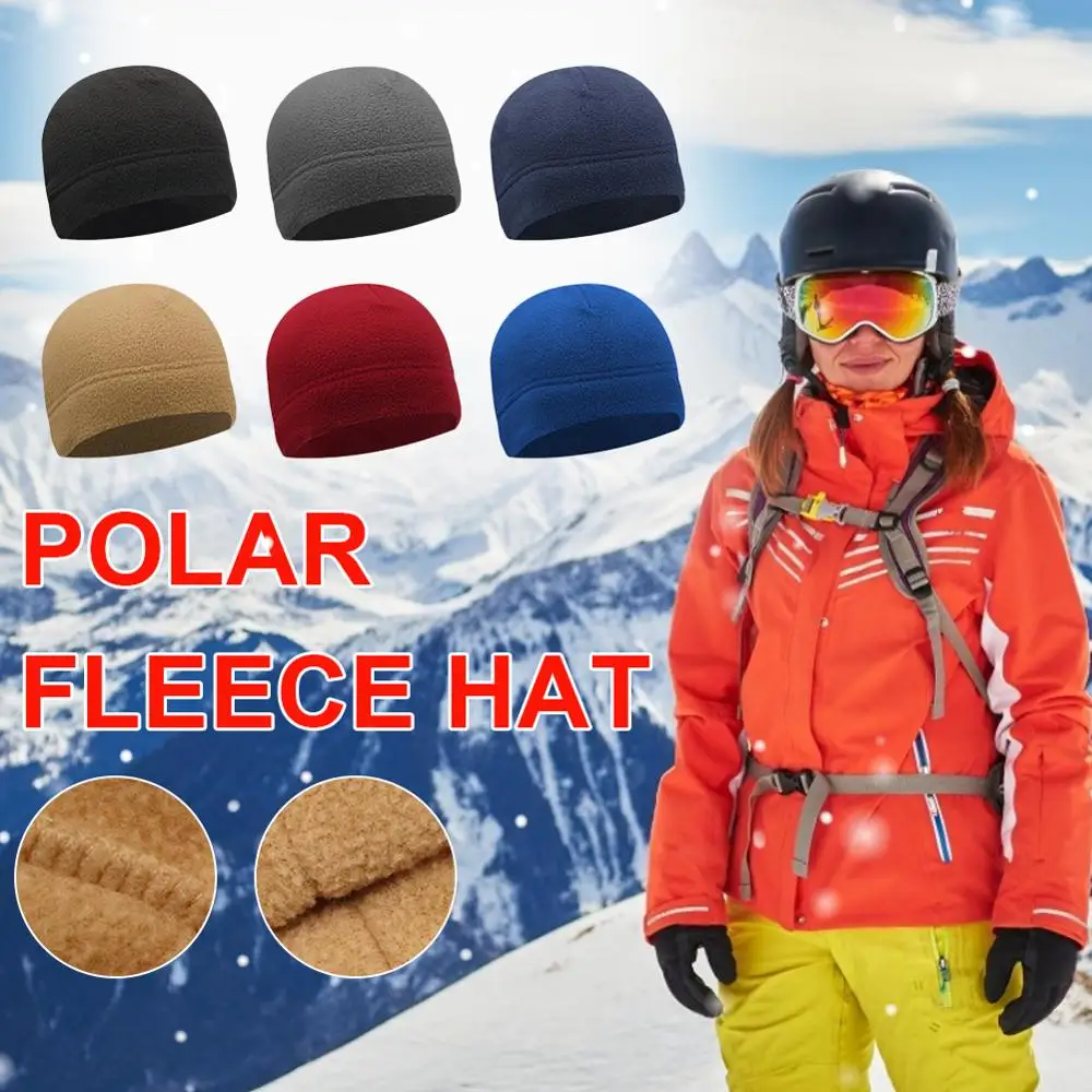

Thickened Polar Fleece Cap Windproof Coldproof Warm Mountaineering Riding Double-Layer Warm Hood Hat Lining Skiing Warmth
