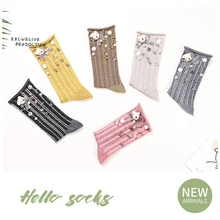 Новинка, зимние шерстяные ворсовые женские носки, милые женские носки, короткие милые носки, женские счастливые носки, женские шерстяные носки