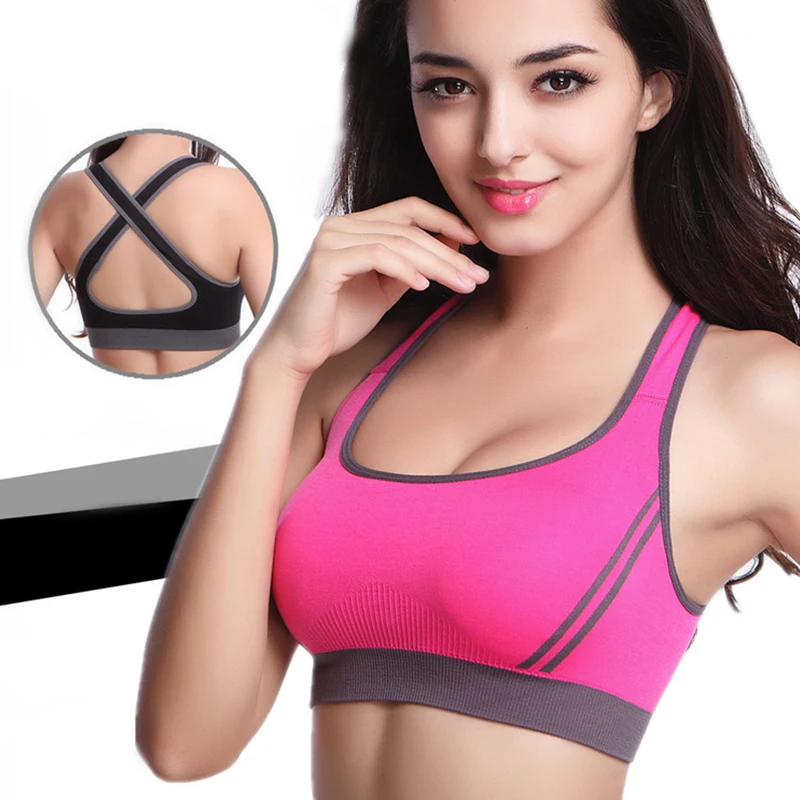 

Women Sport BraTop Yoga Brassiere Fitness Sports Tank Top Female Sport Yoga Bra Push Up Sports Bra Gym Seamless Vest Activewear