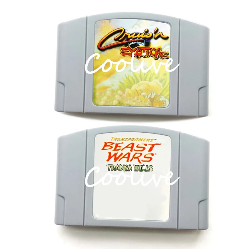 

Cruis'n Exotica Beast Wars Transmetals Video Game Accessories Memory Cartridge Card for 64 Bit Console US NTSC Version