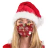 10pcs Christmas Masks High Quality Cubrebocas Adult Christmas Print Disposable Mask Industrial 3-layer Mask Unisex 10 Pieces 2