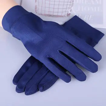 

Summer Outdoor Men Solid Color Anti Slip Sun Breathable Anti-skid Touch Screen Driving Cycling Gloves