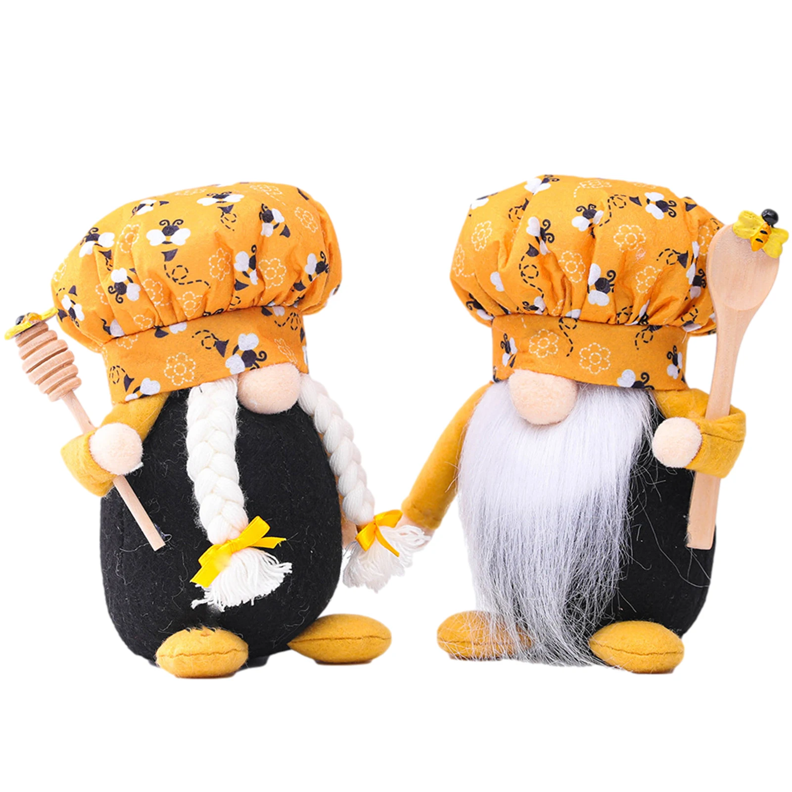 Bee Festival Plush Chef Gnome Swedish Tomte Tabletop Elf Ornament