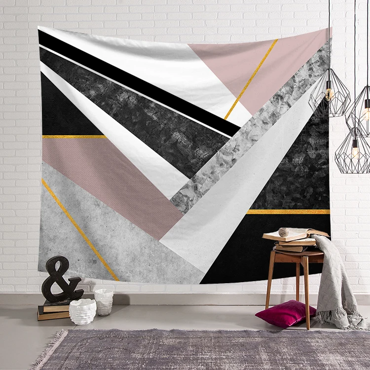 Geometry Print fabric Wall Hanging Tapestry Large Beach Towel Carpet Rug 200x150cm tapestry bohemian decor | Дом и сад