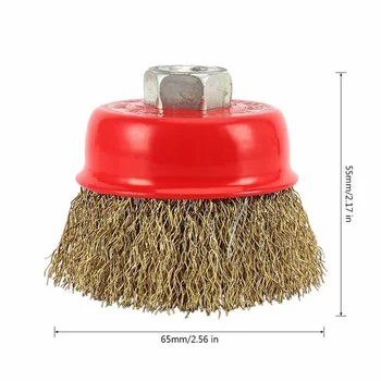 

3 Pcs/set 65mm Rotary Steel Wire Brush Crimp Cup Set Wheel Angle Grinder