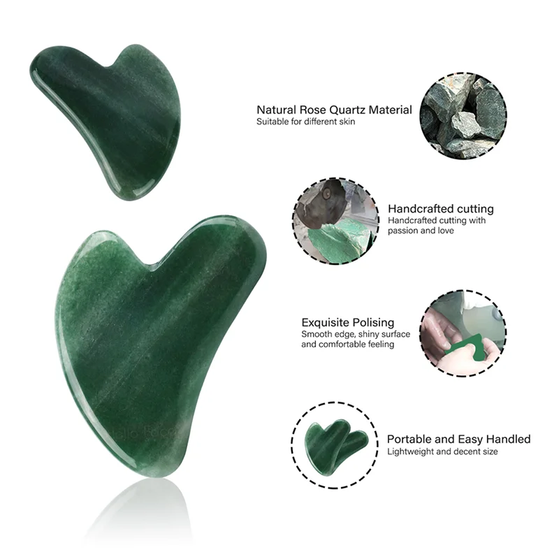 Gua Sha Scraper Natural Jade Guasha Board SPA Body Care Portable Skin Massager Acupuncture Therapy Gua Sha Scraping Massage