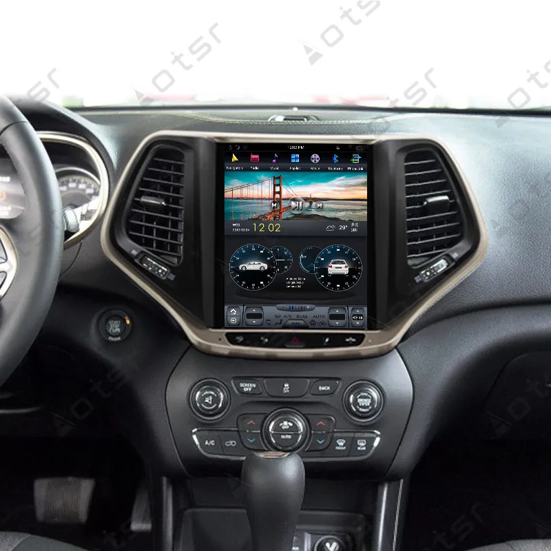Android 9,0 Tesla стиль беспроводной carplay Автомобильный gps плеер для JEEP Cherokee- стерео магнитофон мультимедийный плеер радио