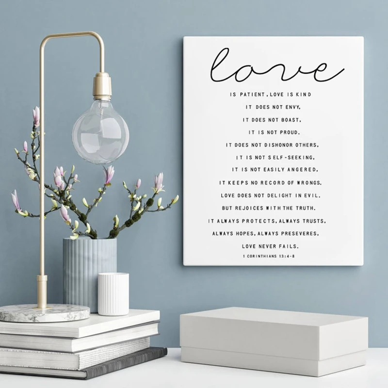 Love is Patient Canvas Painting Picture Wall Decoration