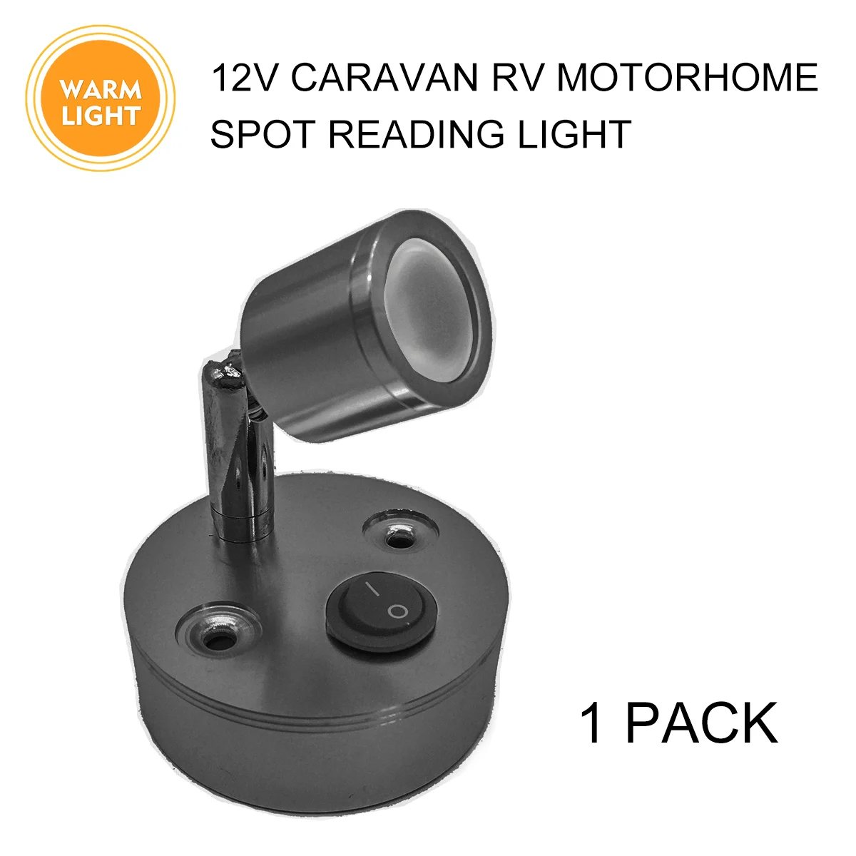 

12V Caravan LED 100LM Warm Spot Light Motorhome Boat Reading Light RV Camper Adjustable Interior Wall Mounted Lamp Accessories