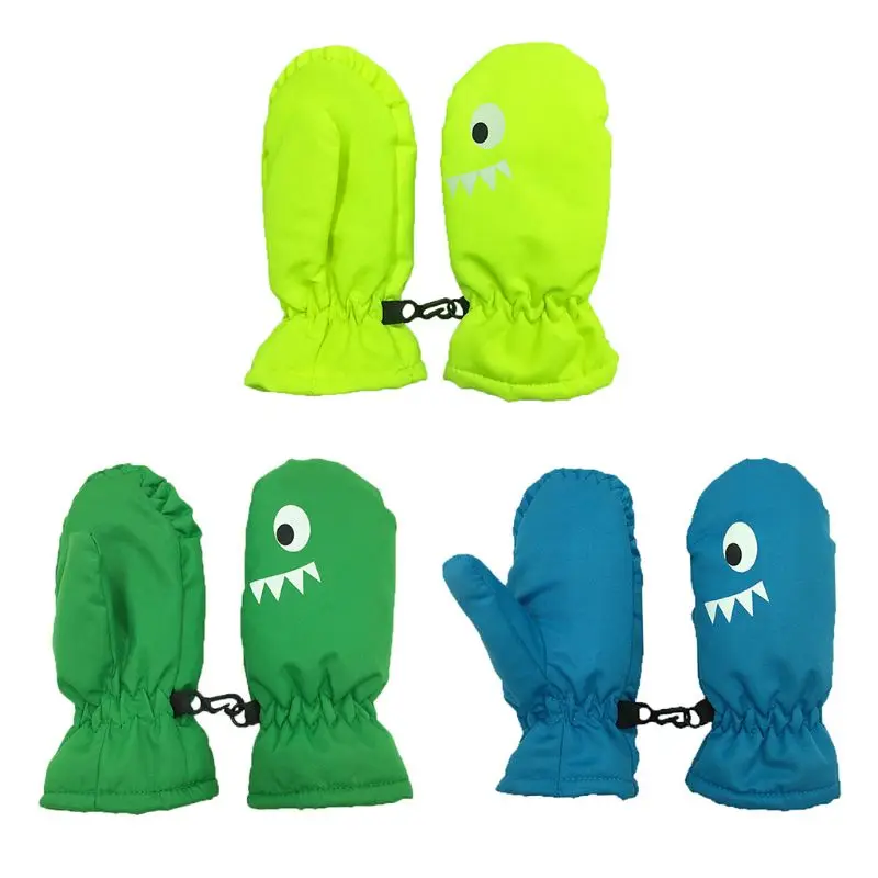 

Children Cartoon Waterproof Non-slip Mittens Kids Boys Girls Skiing Cycling Windproof Winter Warm Gloves
