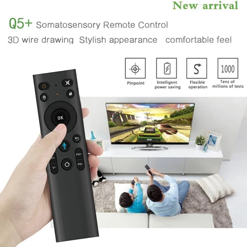 Wireless Remote Control with USB Receiver for Smart TV, Network Decoder, Mini PC, Android TV Box, HTPLC